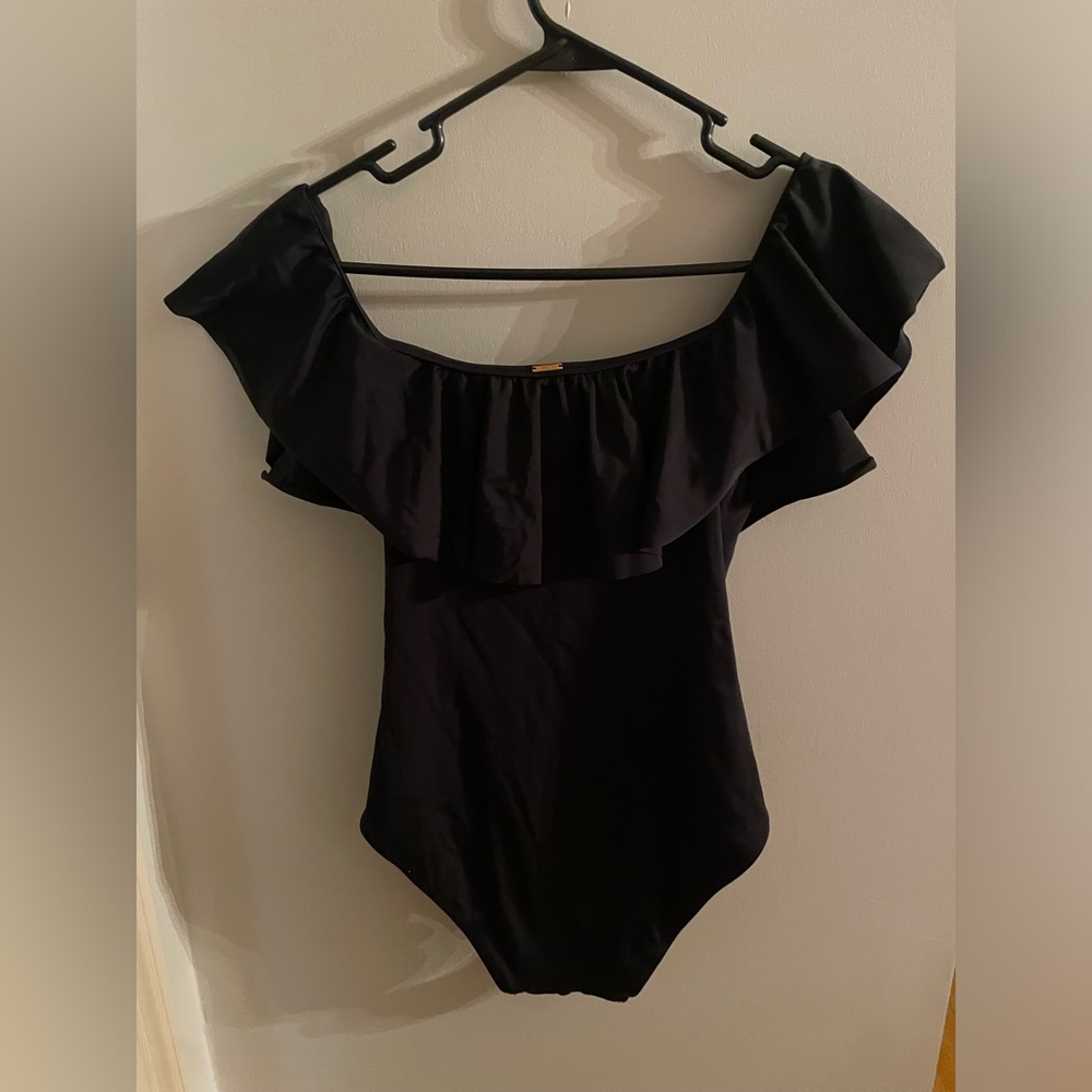 Victoria Secret Black Swim One Piece Flounce Sleeve - Picture 2 of 2